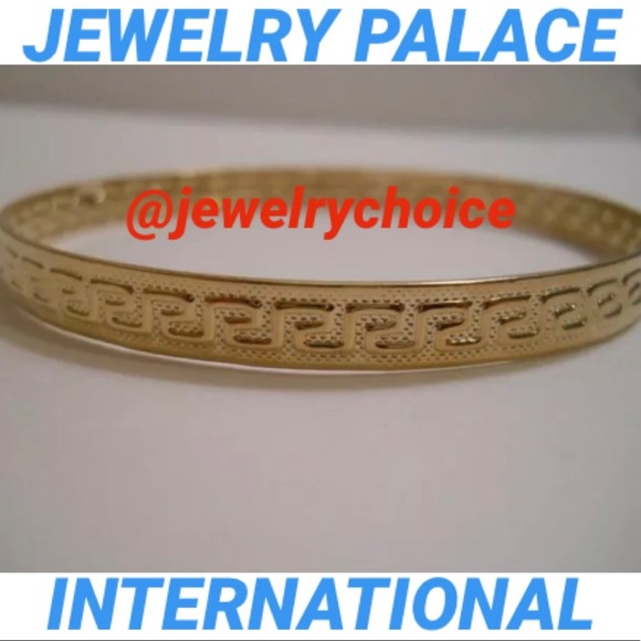 🆕14K Gold Filled Greek Key Slip On Bangle. - Picture 2 of 6